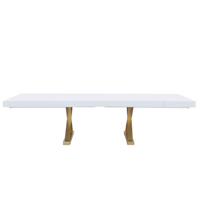 Mariano Furniture - T1953 - 5 Piece Dining Table Set in Black/Gold - BM-T1953B5 - GreatFurnitureDeal