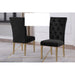 Mariano Furniture - T1953 - 5 Piece Dining Table Set in Black/Gold - BM-T1953B5 - GreatFurnitureDeal