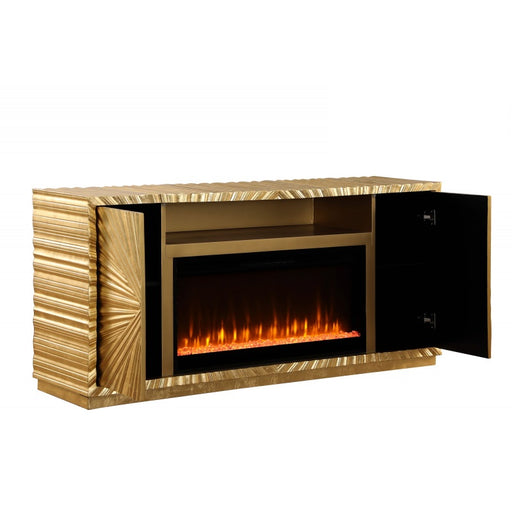 Mariano Furniture - T2021 - Fireplace in Gold - BM-T2021 - GreatFurnitureDeal