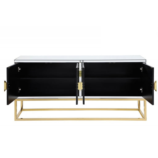 Mariano Furniture - T2023 - Mirrored Sideboard in Silver - BM-T2023S - GreatFurnitureDeal