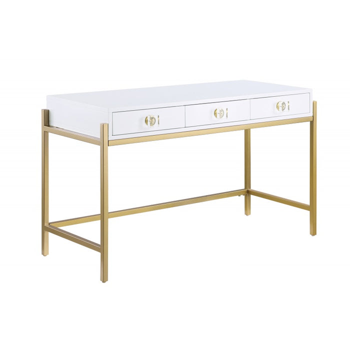 Mariano Furniture - T2031 Computer Desk in Gold - BM-T2031CDW - GreatFurnitureDeal
