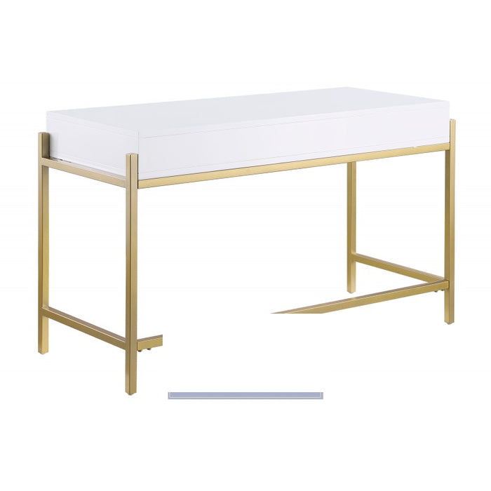 Mariano Furniture - T2031 Computer Desk in Gold - BM-T2031CDW - GreatFurnitureDeal