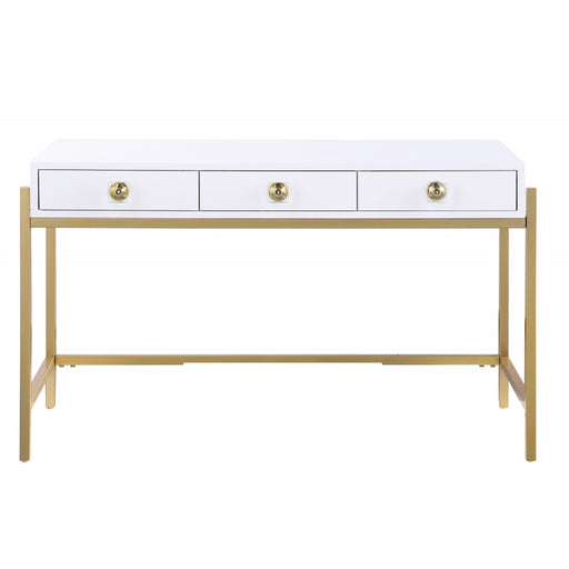 Mariano Furniture - T2031 Computer Desk in Gold - BM-T2031CDW - GreatFurnitureDeal