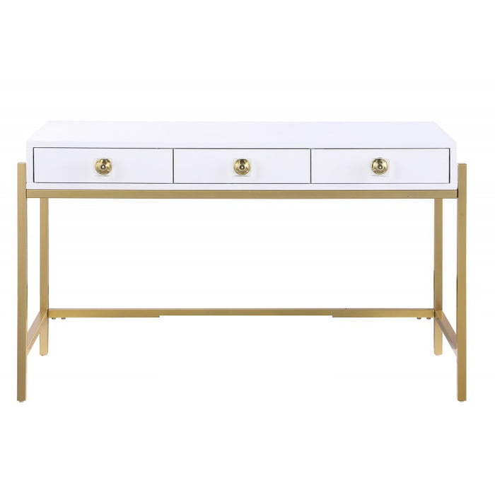 Mariano Furniture - T2031 Computer Desk in Gold - BM-T2031CDW - GreatFurnitureDeal
