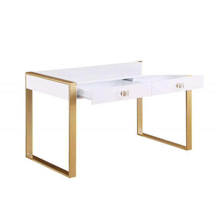 Mariano Furniture - T2032 Computer Desk in Gold - BM-T2032CDW - GreatFurnitureDeal