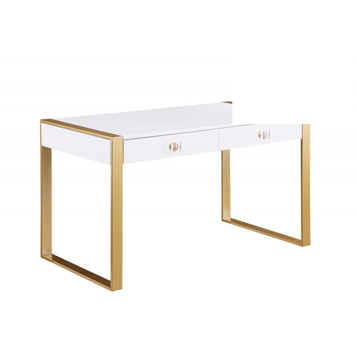 Mariano Furniture - T2032 Computer Desk in Gold - BM-T2032CDW - GreatFurnitureDeal