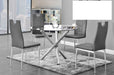 Mariano Furniture - T248 - 5 Piece Dining Table Set in Grey/Chrome - BM-T248G5 - GreatFurnitureDeal