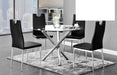 Mariano Furniture - T248 - 5 Piece Dining Table Set in Black/Chrome - BM-T248B5 - GreatFurnitureDeal