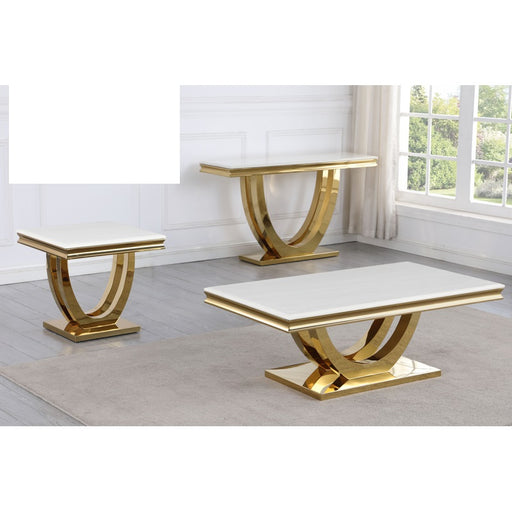 Mariano Furniture - T8403 - 3 Piece Occasional Table Set in Gold - BM-T8403G3 - GreatFurnitureDeal