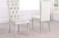 Mariano Furniture - T8403 - Dining Chair in Beige/Silver (Set of 2) - BM-T8403BESC - GreatFurnitureDeal