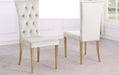 Mariano Furniture - T8403 - Dining Chair in Beige/Gold (Set of 2) - BM-T8403BEGC - GreatFurnitureDeal