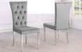 Mariano Furniture - T8403 - Dining Chair in Grey/Silver (Set of 2) - BM-T8403GSC - GreatFurnitureDeal