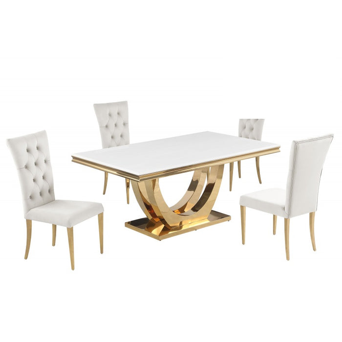 Mariano Furniture - T8403 - Dining Table in Gold - BM-T8403GT - GreatFurnitureDeal
