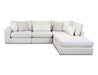 Southern Home Furnishings - Hogan Sectional in Off White - 7004-11L 19KP 15 19KP 03 Hogan - GreatFurnitureDeal