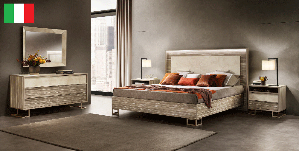 ESF Furniture - Luce King Size bed w/ Light - LUCEKSBED