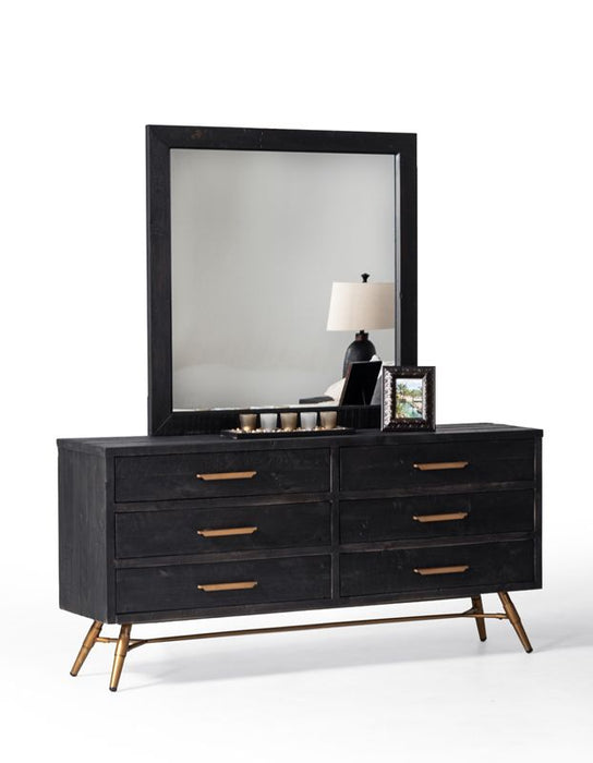 VIG Furniture - Nova Domus Tabitha Modern Dark Brown Recycled Pine Mirror - VGWH180490301 - GreatFurnitureDeal