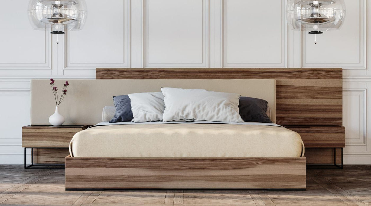 VIG Furniture - Nova Domus Matteo - Italian Modern Walnut & Fabric Bed - VGACMATTEO-BED-Q - GreatFurnitureDeal