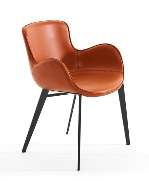 VIG Furniture - Modrest Tayla Modern Cognac Eco-Leather Dining Chair (Set of 2) - VGHR3636-COGNAC-DC - GreatFurnitureDeal