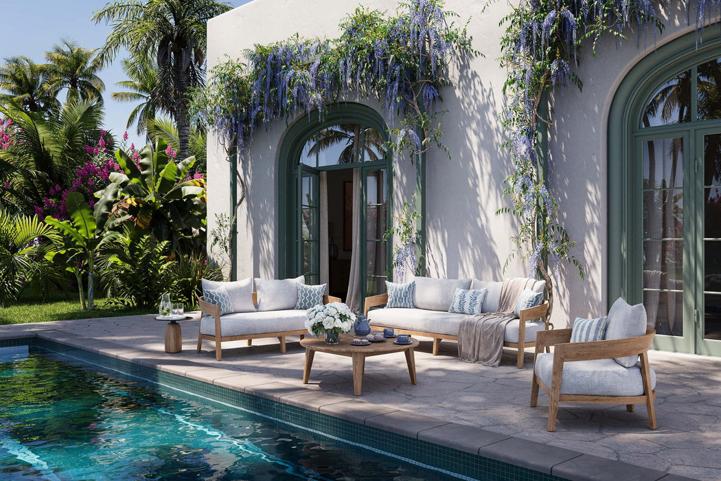 Bramble - Stockton Round Coffee Table - Outdoor Teak - 40494T3----- - GreatFurnitureDeal