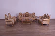 European Furniture - Tiziano Luxury Sofa in Gold & Antique Silver - 38994-S - GreatFurnitureDeal