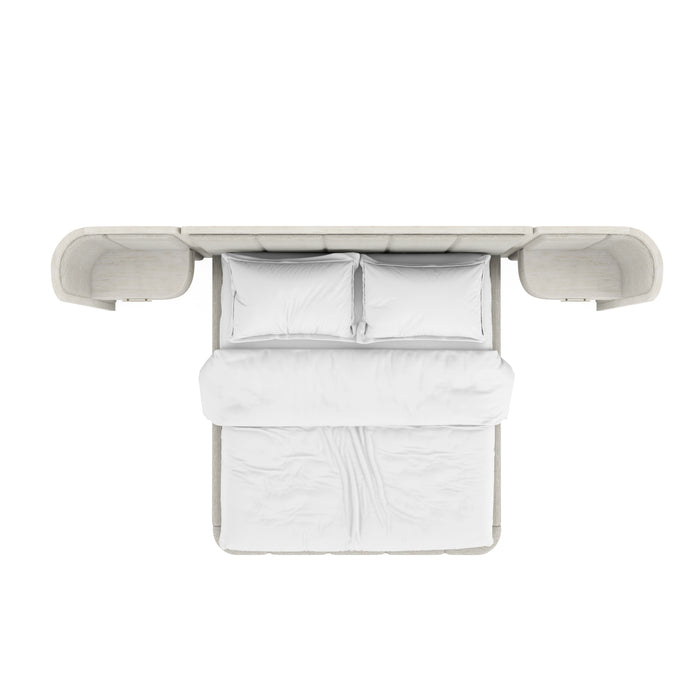 ART Furniture - Ashlar King Upholstered Wall Panel Bed in Bisque - 333126-2250WN - GreatFurnitureDeal