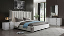 VIG Furniture - Modrest Token Modern White Stainless Steel Eastern King Bedroom Set - VGVCBD815-SET-WHT-EK - GreatFurnitureDeal