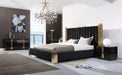 VIG Furniture - Modrest Token Modern Black Gold Eastern King Bed with Nightstands - VGVCBD815-BLK-BED-2NS-SET-EK - GreatFurnitureDeal