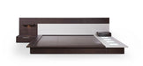 VIG Furniture - Modrest Torino Contemporary Brown Oak & Grey Queen Platform Bed w/ Lights - VGWCSB-B03-BRNGRY-Q - GreatFurnitureDeal