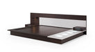 VIG Furniture - Modrest Torino Contemporary Brown Oak & Grey Queen Platform Bed w/ Lights - VGWCSB-B03-BRNGRY-Q - GreatFurnitureDeal