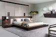 VIG Furniture - Modrest Torino Contemporary Brown Oak & Grey Queen Platform Bed w/ Lights - VGWCSB-B03-BRNGRY-Q - GreatFurnitureDeal