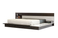 VIG Furniture - Modrest Torino Contemporary Brown Oak & Grey Queen Platform Bed w/ Lights - VGWCSB-B03-BRNGRY-Q - GreatFurnitureDeal