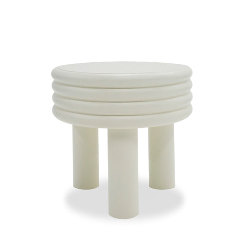 VIG Furniture - Modrest Townley - Contemporary White Round End Table - VGOD-LZ-252E-WHT - GreatFurnitureDeal