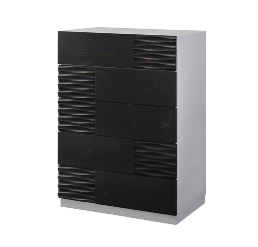 J&M Furniture - Tribeca Modern Chest in Black Gloss & Grey - 18869-C - GreatFurnitureDeal
