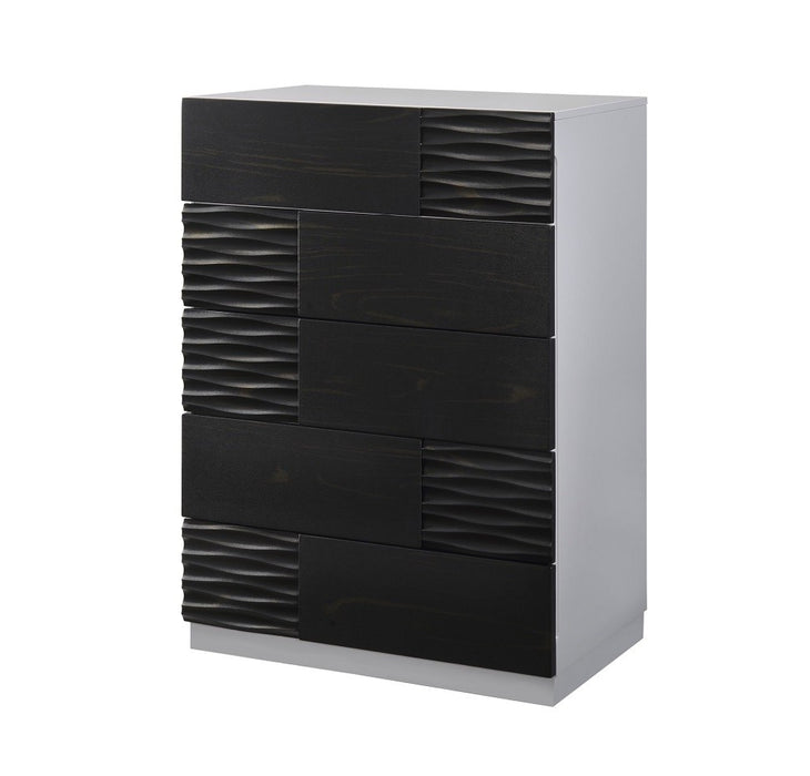 J&M Furniture - Tribeca Modern Chest in Black Gloss & Grey - 18869-C - GreatFurnitureDeal