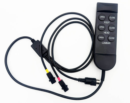 3 Motor- Triple Power Replacement Hand Wand Remote for Power Headrest, Power Lumbar & Power Recline - GreatFurnitureDeal