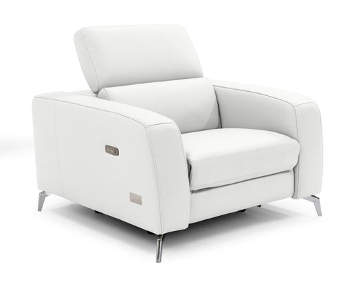 VIG Furniture - Coronelli Collezioni Turin Italian White Leather Recliner Chair - VGCCROMA-WHIT-CH - GreatFurnitureDeal
