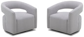 Parker Living - Orbit Open Back Accent Chair in Dame Dove (Set of 2) - SORB#912-2-DMDV - GreatFurnitureDeal