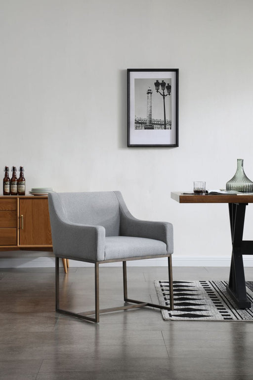 VIG Furniture - Modrest Elijah Modern Grey & Copper Antique Brass Dining Chair - VGVCB8363-LGRY-DC - GreatFurnitureDeal