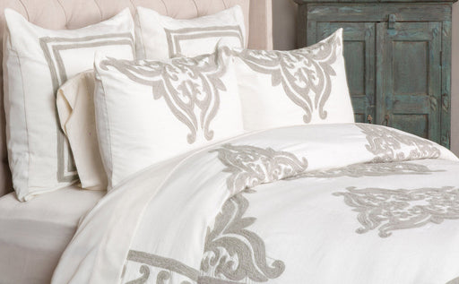 Villa By Classic Home - Patrina Ivory Queen Duvet - V011852 - GreatFurnitureDeal