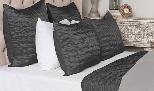 Villa By Classic Home - Aura Charcoal Euro Sham 26x26 -Set of 2- V033366 - GreatFurnitureDeal