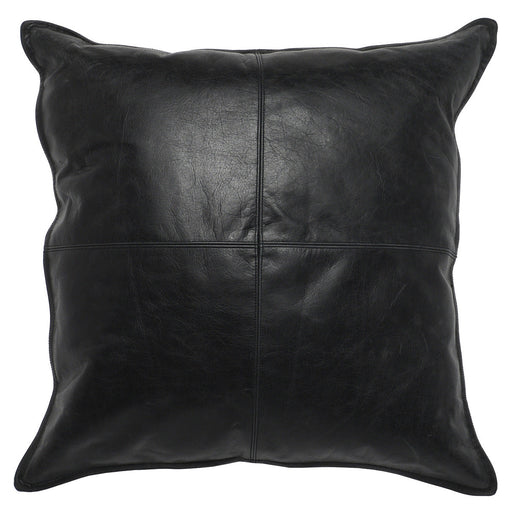 Villa By Classic Home - SLD Leather Pillows Dexter Onyx -Set of 2- V180034 - GreatFurnitureDeal