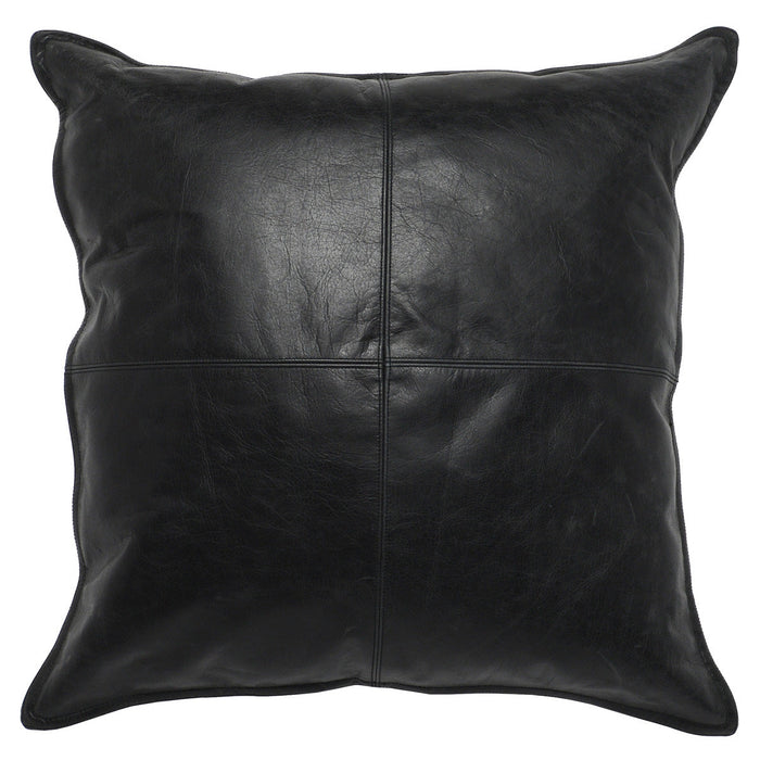 Villa By Classic Home - SLD Leather Pillows Dexter Onyx -Set of 2- V180034 - GreatFurnitureDeal