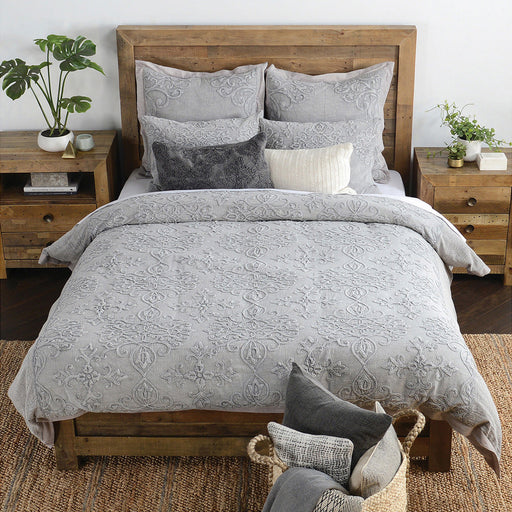 Villa By Classic Home - Reagan Gray Queen Duvet - V180119 - GreatFurnitureDeal