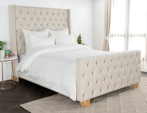 Villa By Classic Home - Karina Ivory Gray Queen Duvet - V190041 - GreatFurnitureDeal