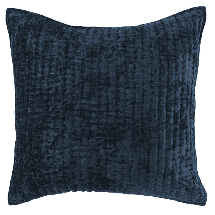 Villa By Classic Home - Bari Velvet Ocean Blue Euro Sham -Set of 2- V211007 - GreatFurnitureDeal
