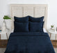Villa By Classic Home - Bari Velvet Ocean Blue King Sham -Set of 2- V211008 - GreatFurnitureDeal