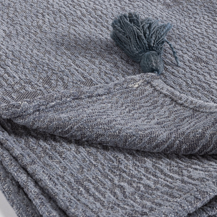 Classic Home - TC Carmela Saltwater Blue Throw 50x70 - V211082 - GreatFurnitureDeal