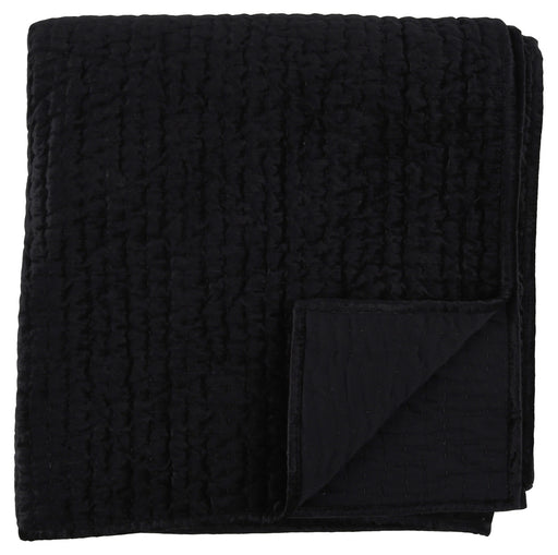 Villa By Classic Home - Bari Velvet Onyx Queen Quilt - V230001 - GreatFurnitureDeal