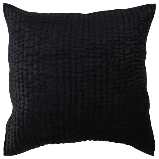 Villa By Classic Home - Bari Velvet Onyx Euro Sham -Set of 2- V230002 - GreatFurnitureDeal