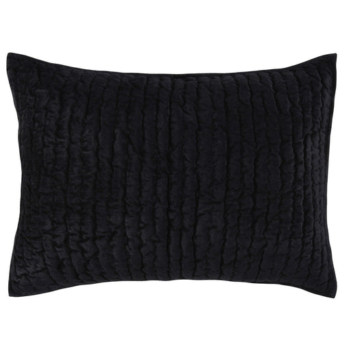 Villa By Classic Home - Bari Velvet Onyx Standard Sham -Set of 2- V230004 - GreatFurnitureDeal